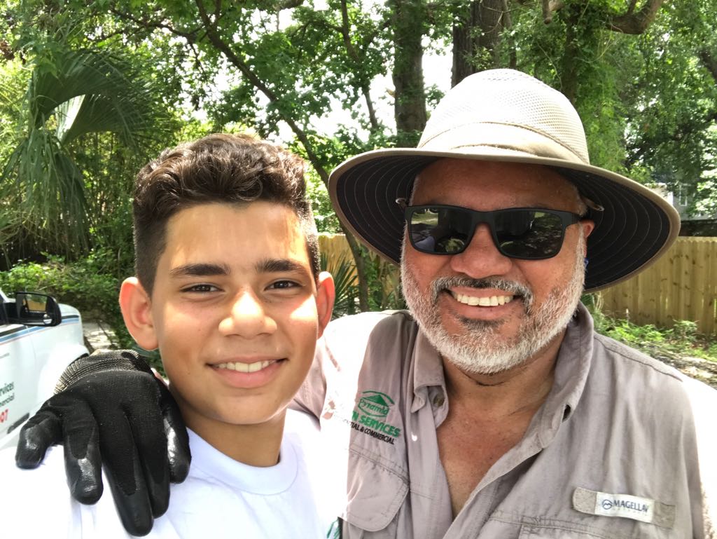 Our founder Jose Luis Blandon, B.Sc.(Agr.) with his son.